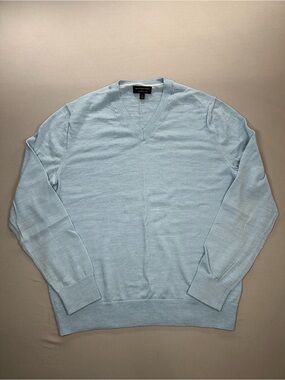 Banana Republic Factory Merino Wool Lightweight V-Neck Sweater - Women Large